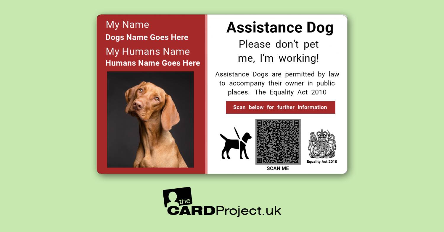 Assistance Dog Photo ID Double Sided Card